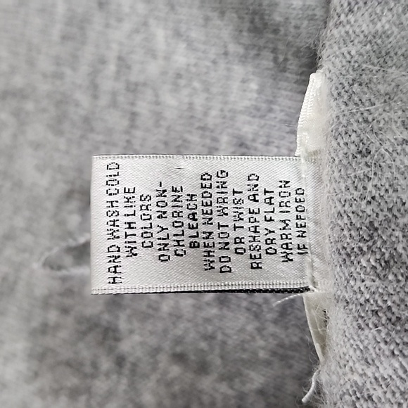 Valerie Bertinelli Grey Angora Wool Blend Scoop Neck Tunic Sweater - Picture 4 of 8